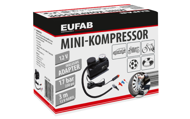 Mini compresor Eufab 12 V