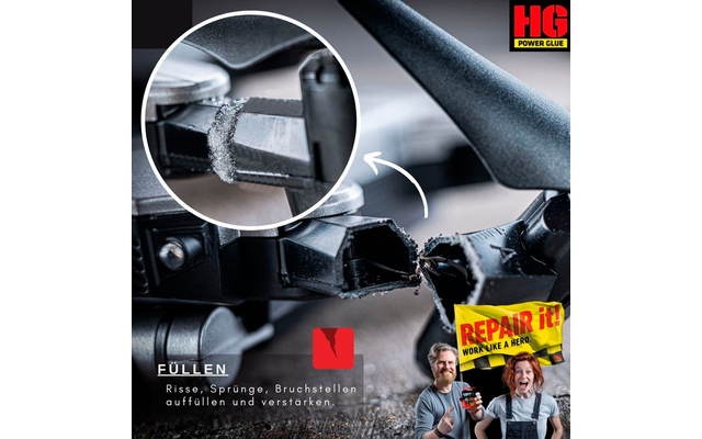 HGPower Glue Schweißnaht aus der Flasche Klebstoff Reparaturset Regular 2-teilig