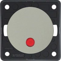 Interruttore a 2 poli Berker Integro con led rosso cromo opaco