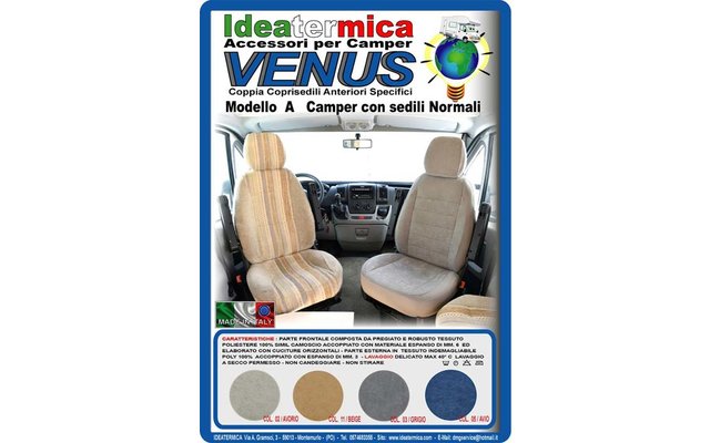 Ideatermica Venus seat cover 2 pieces blue