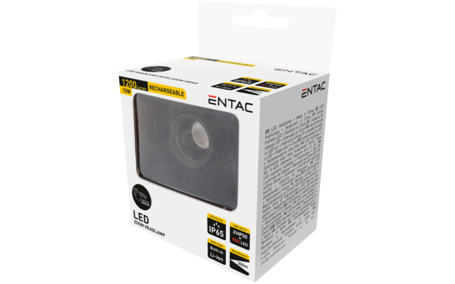 Lampada frontale Entac Zoom con batteria incorporata 10 Watt