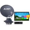 Alden Onelight 60 HD EVO vollautomatische Sat-Anlage mit Ultrawide LED Fernseher 24 Zoll Platinum