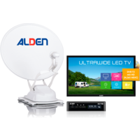 Alden Onelight 60 HD EVO fully automatic satellite system with Ultrawide LED TV 22 inch Ultrawhite