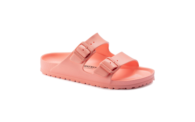 Rosa Sandale mit zwei verstellbaren Schnallen und profilierter Sohle
