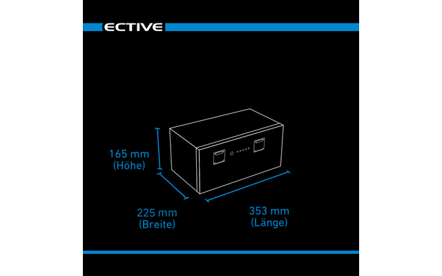 Ective LC 120L 12 V LiFePO4 lithium under seat battery 120 Ah