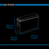 Ective LC 200 Slim12 V LiFePO4 Lithium 200 Ah Batterie d'alimentation