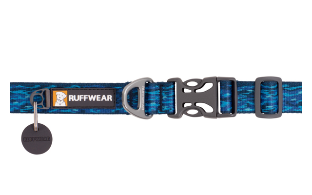 Ruffwear Flat Out Collar para perros 28 - 36 cm distorsión oceánica