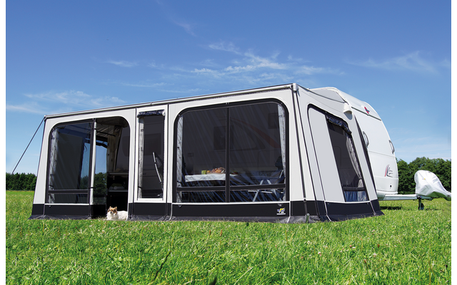 Wigo Sackmarkise mit Vorzelt Rolli Plus Ambiente Special für Hubbett Wohnwagen 495 x 250 cm