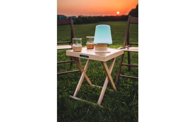 Rebel Outdoor Table Lamp with Bluetooth Speaker and Battery