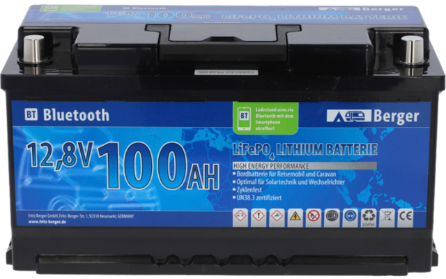 Berger Lithium-Batterie 100 Ah mit Bluetooth