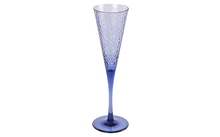 Gimex champagneglas gehamerd marineblauw