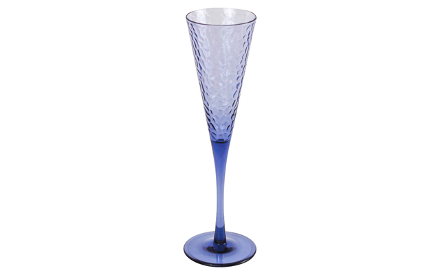 Gimex Champagner Glas gehämmert navy blue 