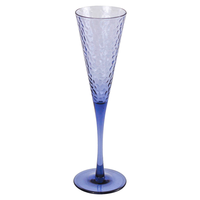Gimex Champagner Glas gehämmert navy blue 