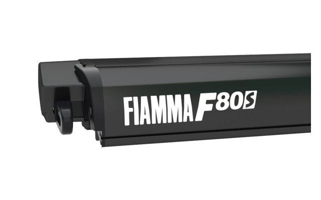 Fiamma F80s 320 Markise Gehäusefarbe Deep Black Tuchfarbe Royal Grey 320 cm
