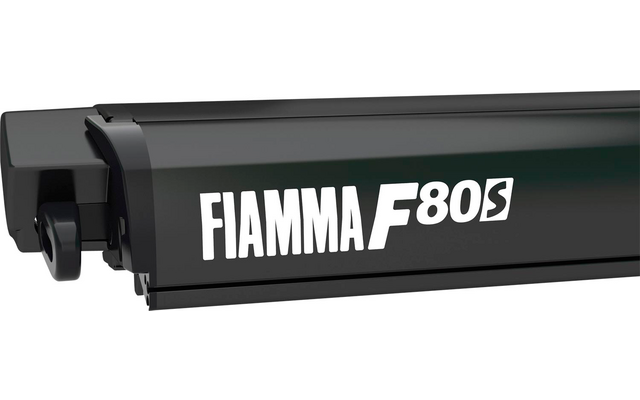 Fiamma F80s 400 Markise Gehäusefarbe Deep Black Tuchfarbe Royal Grey 400 cm