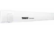 Thule Omnistor 5200 Dachmarkise mit Motor Gehäusefarbe Weiß Tuchfarbe Mystic Grau