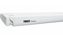 Thule Omnistor 6300 Roof Awning Motorized Housing Color White Cloth Color Mystic Grey