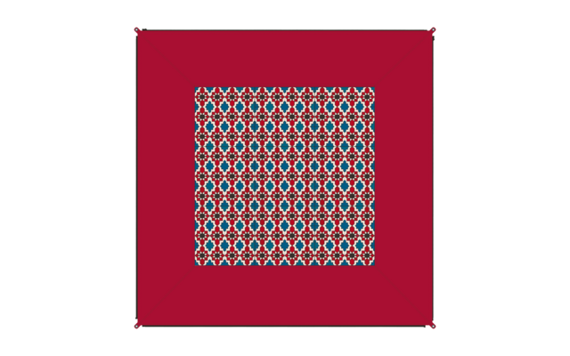 Alfombra conectable Bent Zip-Carpet 250 x 250 cm Rojo oriental