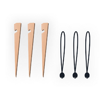 Hareng en bois avec anneau de serrage 3 pièces Bent