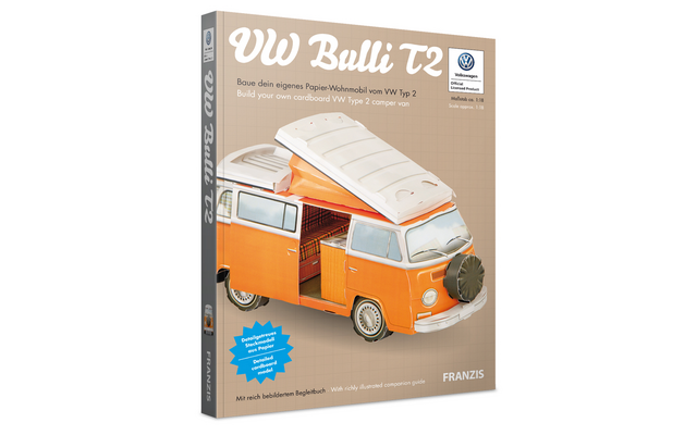 Franzis VW Bulli T2 Papier-Wohnmobil im Maßstab 1:18 inkl. Begleitbuch
