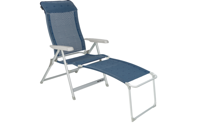 Berger luxury XL folding armchair blue set incl. leg rest
