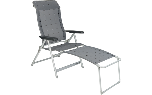 Berger luxury XL folding chair gray set incl. leg rest