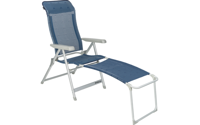 Berger luxury folding armchair blue set incl. leg rest