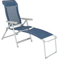 Berger Luxus Klappsessel Set inkl. Beinauflage blau