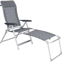 Berger Luxus Klappsessel Set inkl. Beinauflage grau