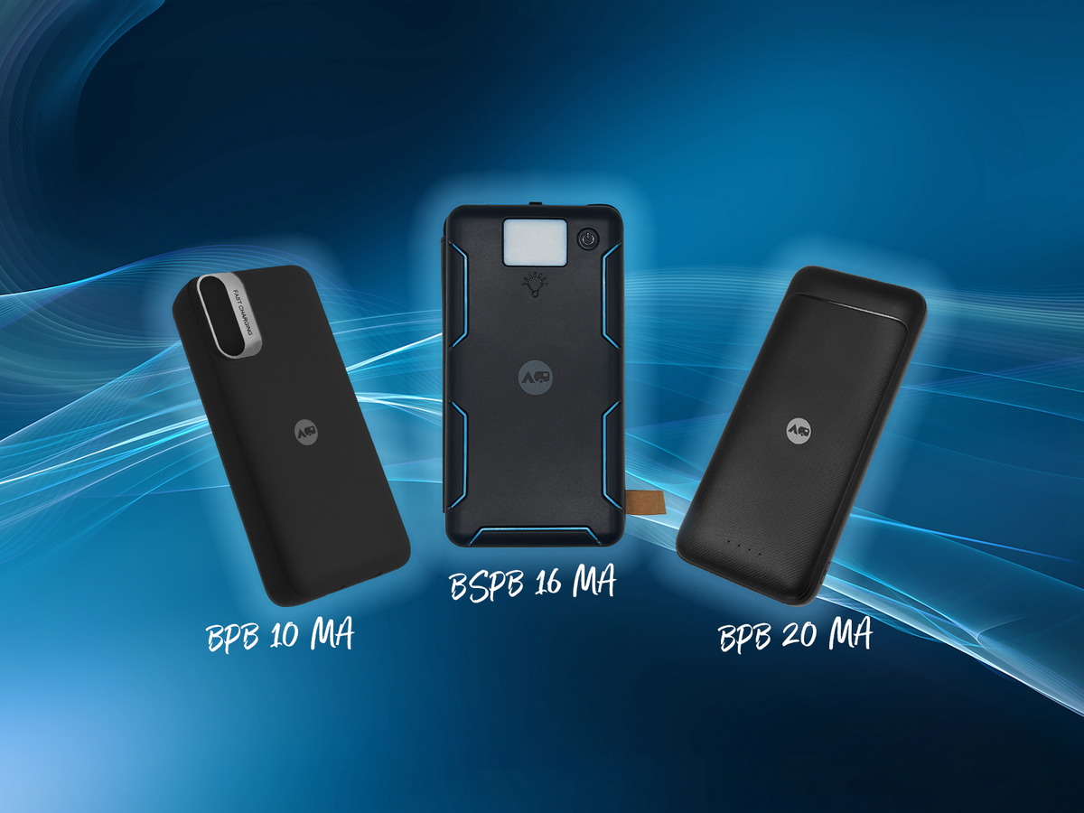 Die Berger Powerbanks BPS 10 MA, BPS 20 MA und BSPB 16 MA Solarpowerbank.
