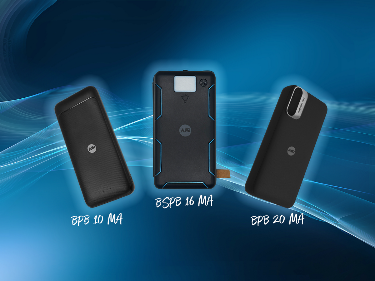 Die Berger Powerbanks BPS 10 MA, BPS 20 MA und BSPB 16 MA Solarpowerbank.