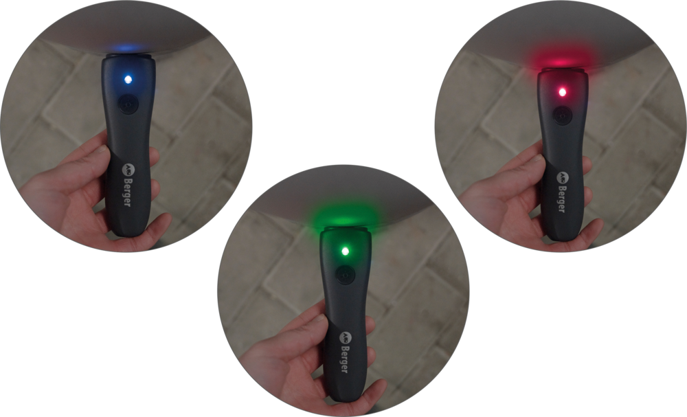 Der Berger CH410 Gascontrol verfügt über eine LED, die dir den Füllstand zuverlässig anzeigt.